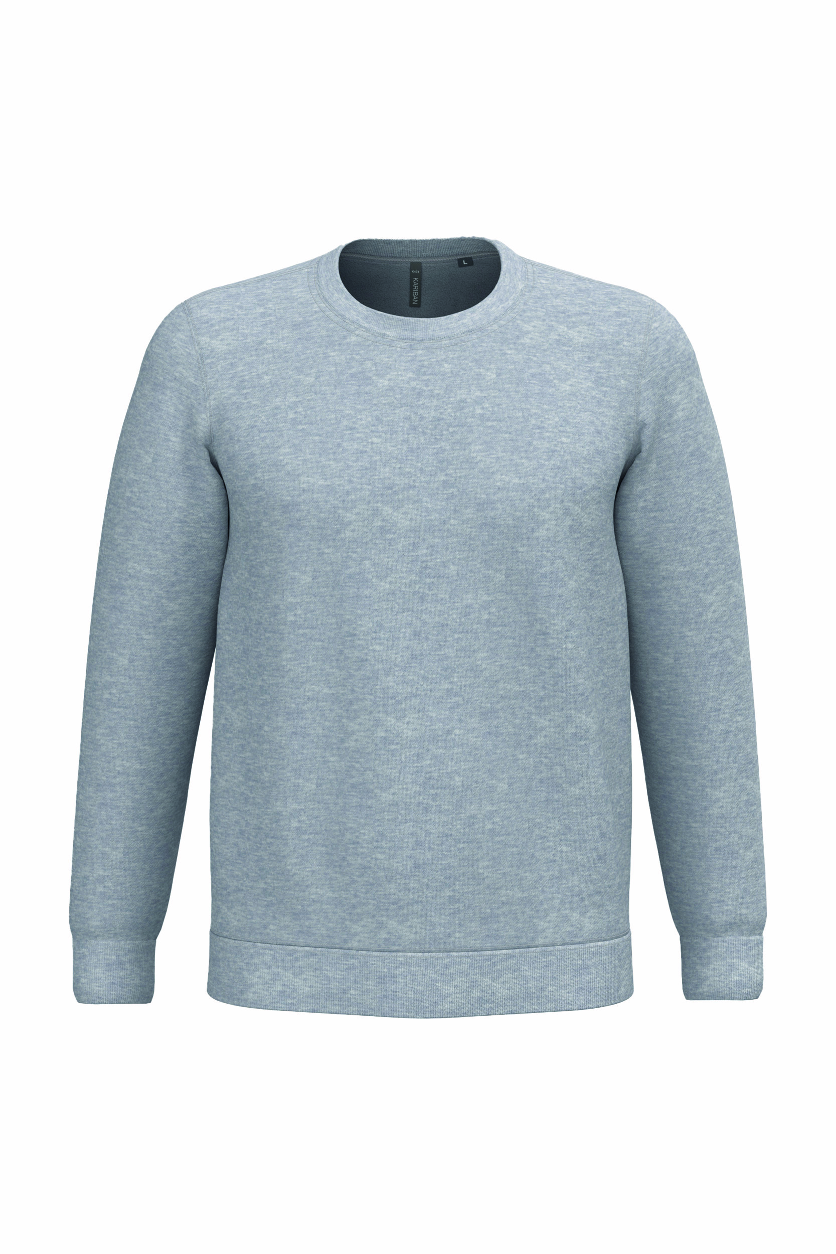 Sweatshirt com decote redondo Cinza Oxford Grey 280G