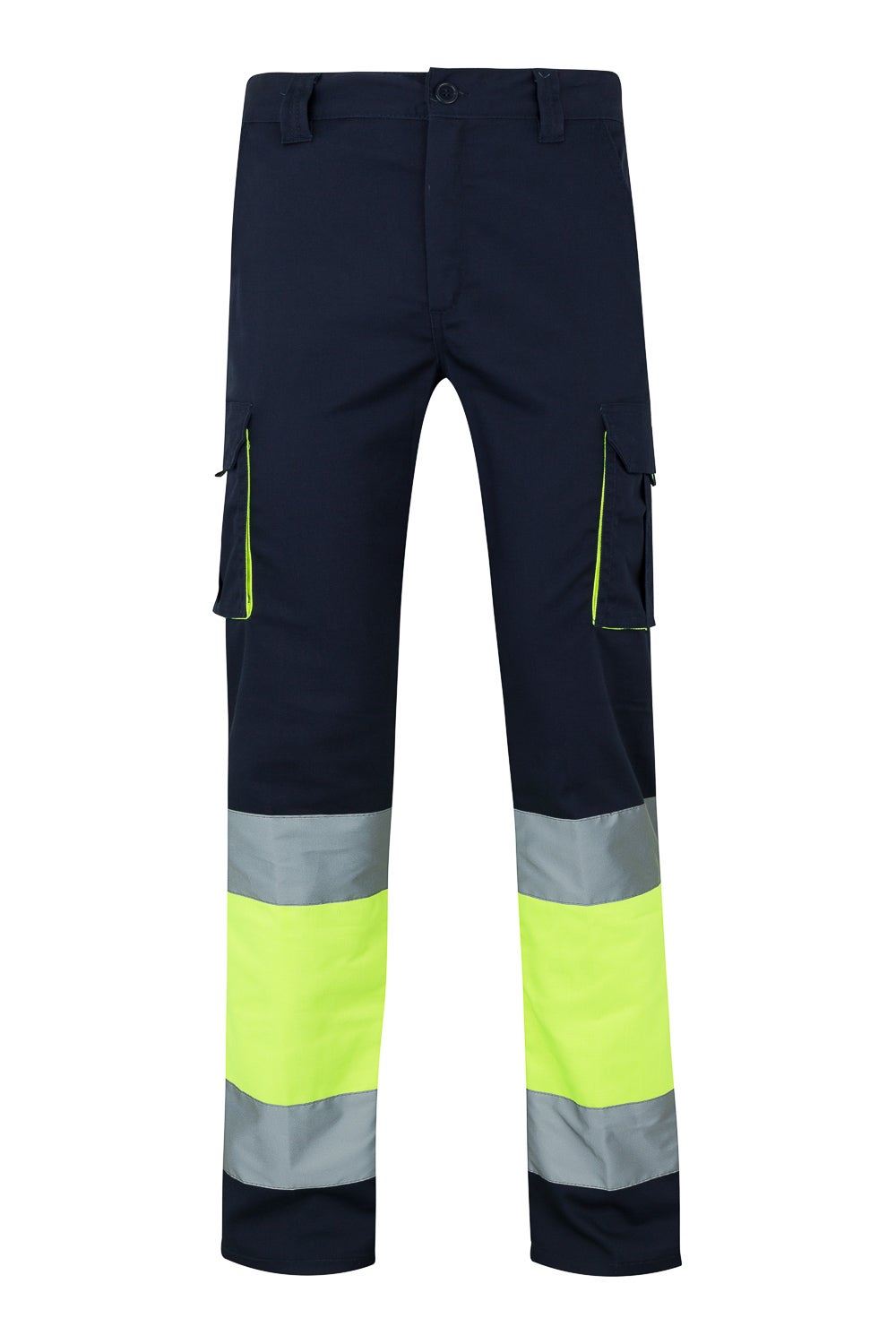 Calças Alta Visibilidade Amarelo/Marinho Stretch
