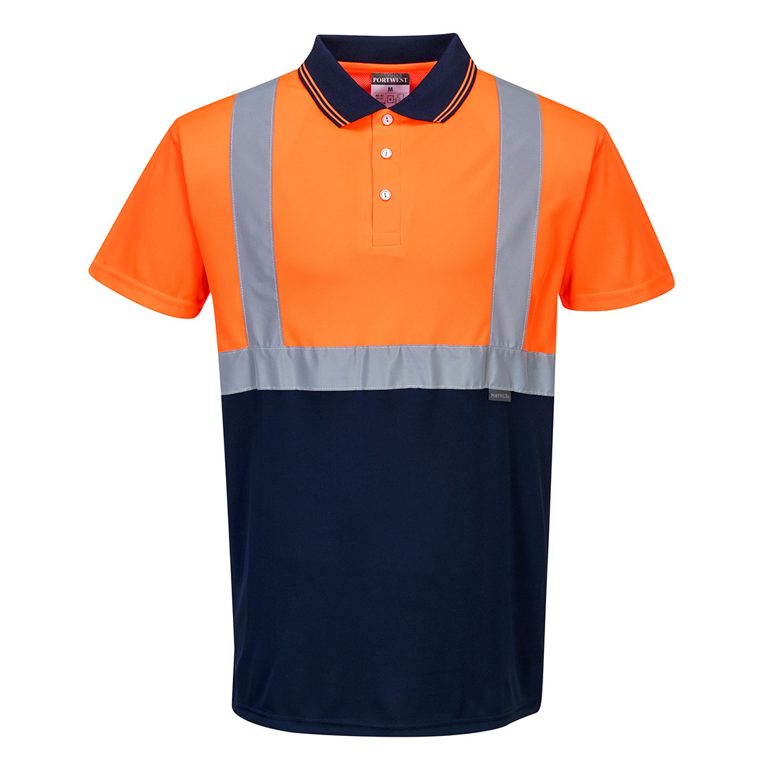 Polo Alta Visibilidade Orange Laranja/Navy