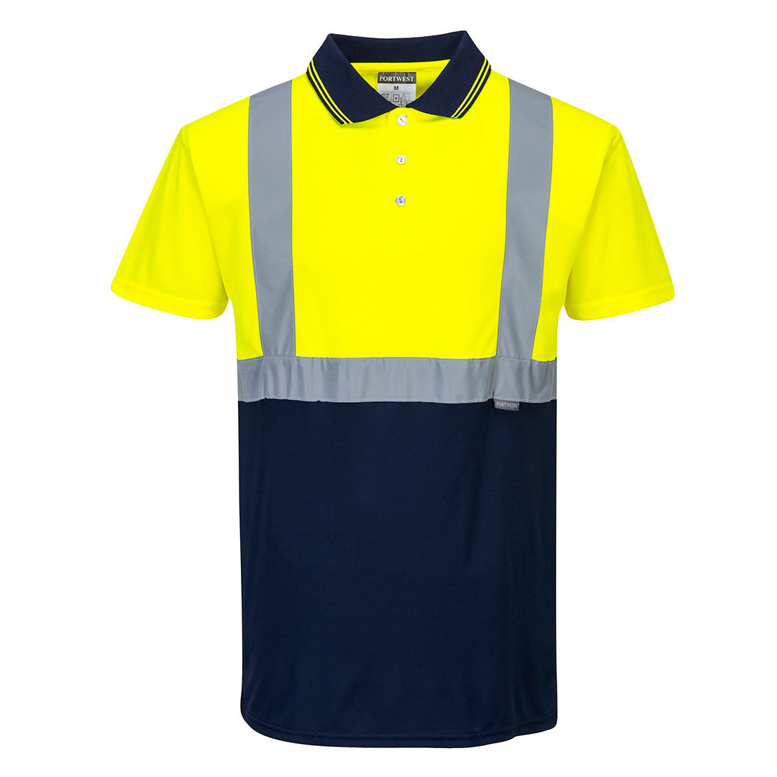Polo Alta Visibilidade Amarelo/Azul