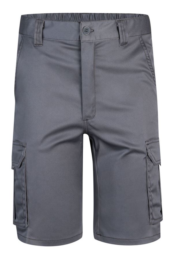 Bermudas Stretch Multibolsos Cinzento