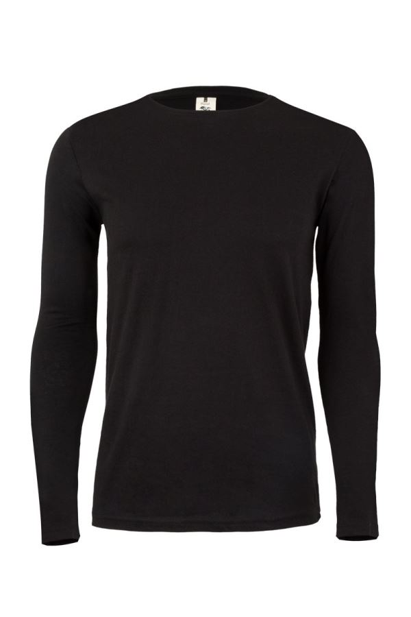T-Shirt Manga comprida preto