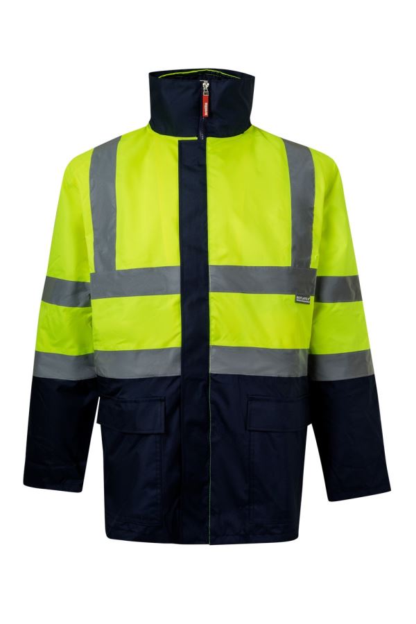 Parka 4 em 1 Alta Visibilidade Amarelo/Marinho