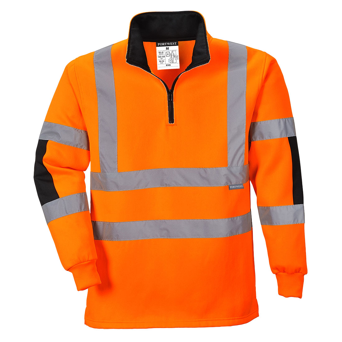 Sweatshirt Rugby Alta Visibilidade Laranja