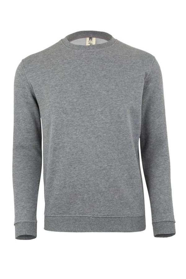 Sweat-Shirt Manga Comprida Heather Grey Cinza 
