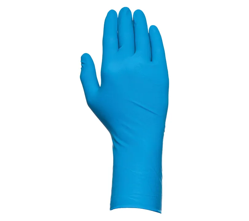 Luvas Latex S/ Pó Grossas Cor Azul CAT III 30cm 9/L