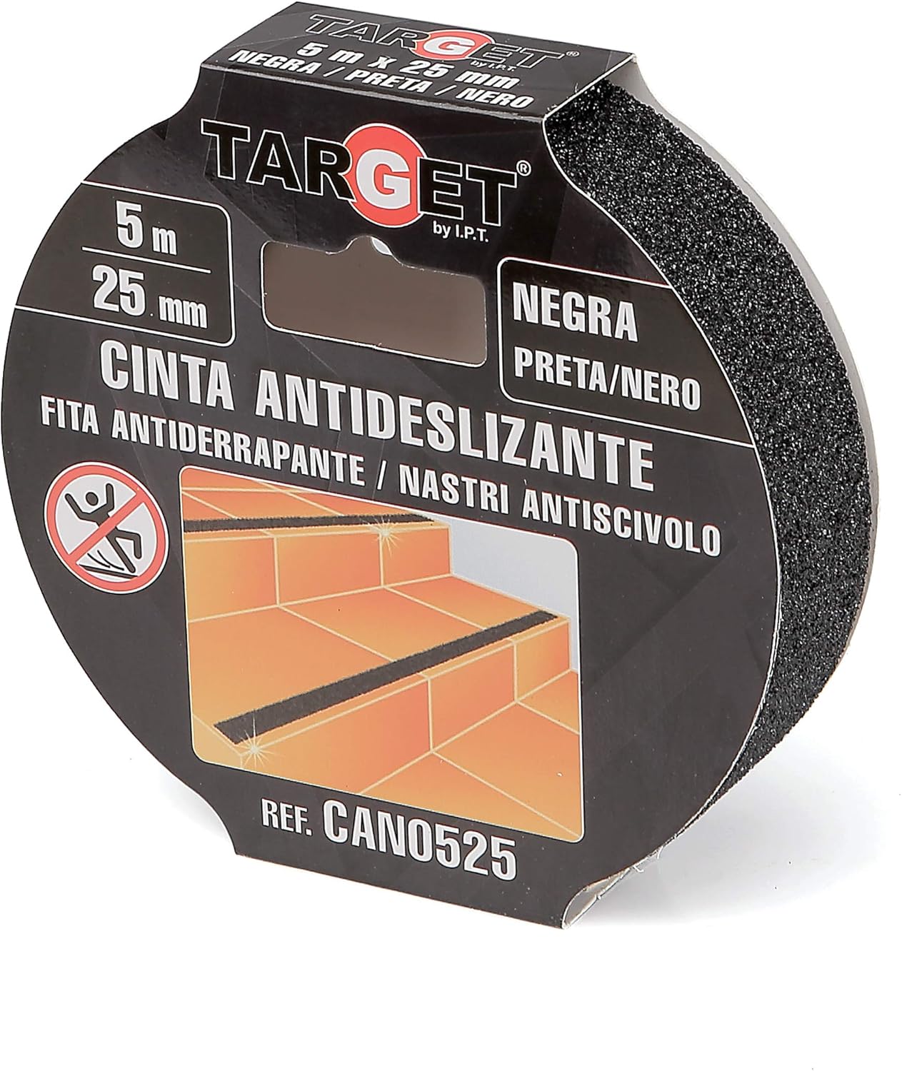 Fita Adsiva Anti-Derrapante Preto 5MX25MM