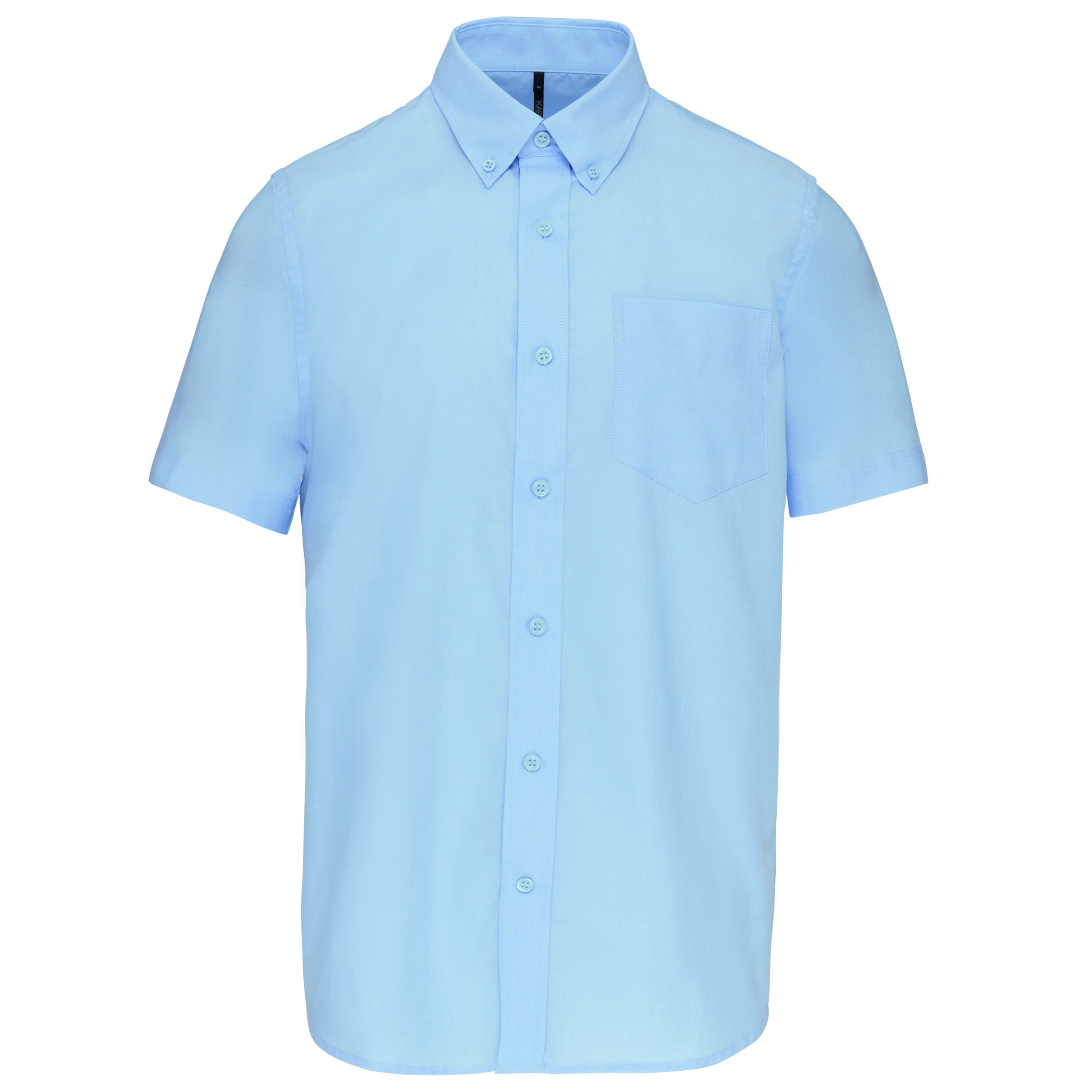 Camisa Manga Curta em OXFORD Azul Claro