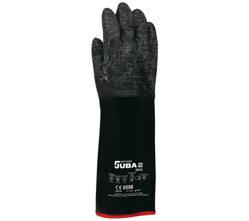 Luva NEOTHERM Neoprene rugoso sobre suporte de algodão 100%