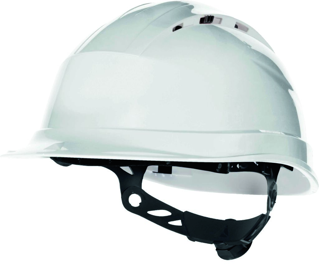 Capacete Ventilado em Polipropileno (PP) Aperto Rotor C/ 8 Pontos Fixação Branco