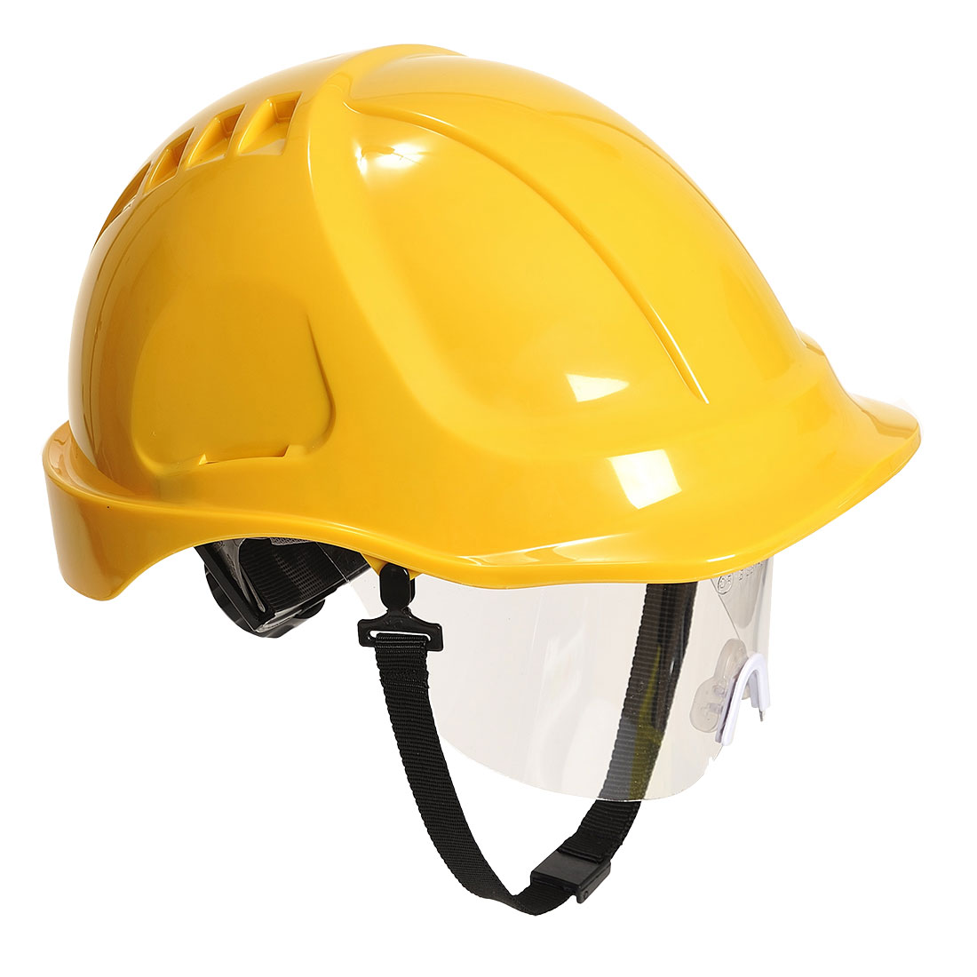 Capacete Endurance Pus (MM) co Viseira, Amarelo