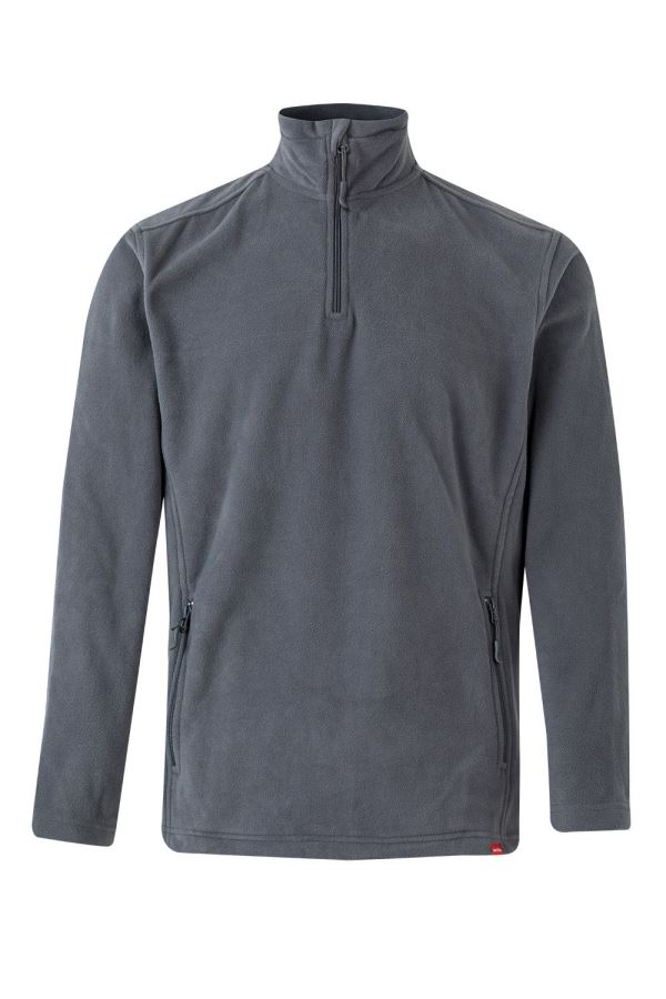 Camisola Polar Meio Fecho Cinzento