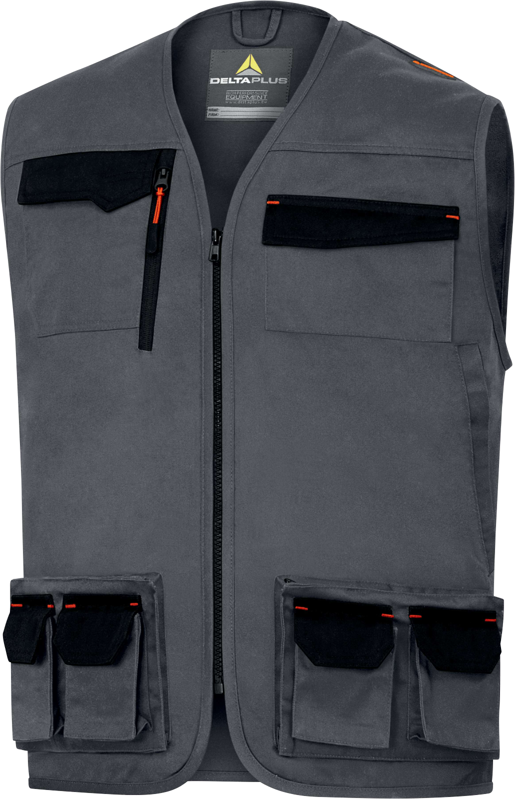 Colete Multibolsos MACH 2 Cinza Escuro 65% Pol. 35% Alg.