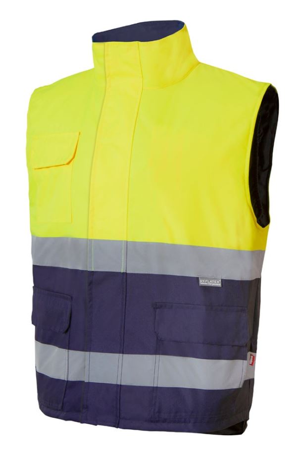 Colete Alcochoado  Alta Visibilidade  Contrast Navy Azul Marinho 