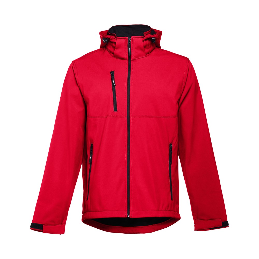 Casaco Softshell C/ Capuz Cor Vermelho